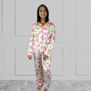 Luxurious Bamboo Pickleball Classic Long Sleeve Bamboo Pajama Set