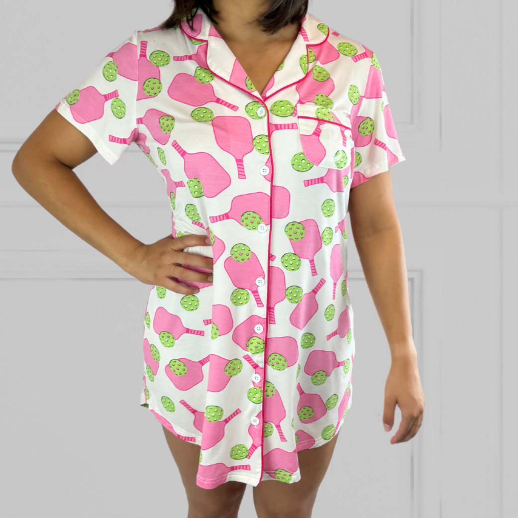 Adaptive Bamboo Nightgown with Velcro Closure for Arthritis and Surgery Recovery